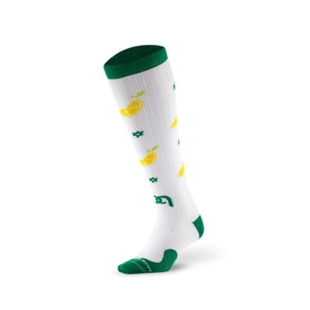 Womens NWOT Pro Compression Marathon Lemon Squeeze Knee High Compression Socks